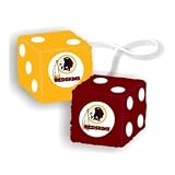 Rearview Mirror Fuzzy Dice - NFL Football - Washington Redskins