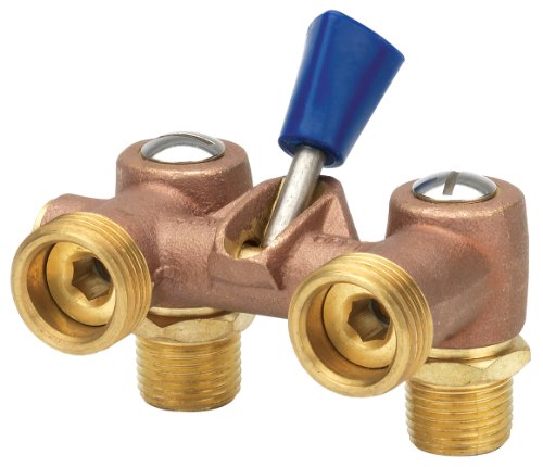 Homewerks VWM-DUA-F3B Washing Machine Valve, Male Pipe Thread, Brass, 1/2-Inch