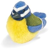RSPB Blue Tit Plush Soft Toy Bird With Authentic Sound