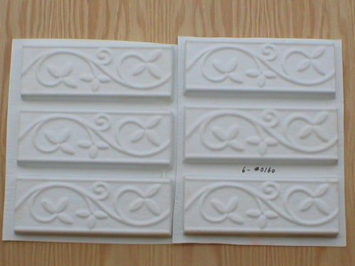 Set of six 2.75x8 Vine and Leaf Runner, Wall Tile Trim Molds #0160-6