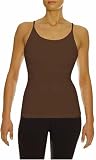 : Beyond Yoga Supplex Straight Back Camisole (Dark Brown, X-Small)