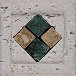 Tesoro Marble Listello/Inserts Antique Noce/Verde 3 X 3 Ceramic Tile & Stone