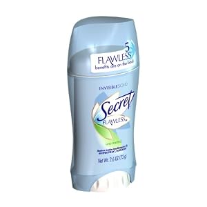 Secret Flawless Renewal, Invisible Solid, Unscented, 2.6-Ounce Bottle (Pack of 4)