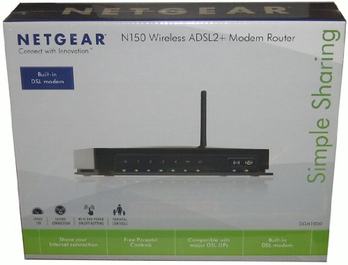 NETGEAR Wireless-N 150 DSL Modem Router DGN1000