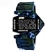 Military LED Digital Sport Waterproof Stealth Fighter Style Wrist Watches Silicone Strap - Blue Camo