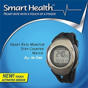 Smart Health Heart Rate Monitor Watch for Walking – Full Size Step Counter, All-in-One Fits Wrist Circumference Up To 8.5\”