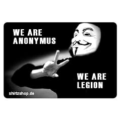 ANONYMUS- WE ARE LEGION, Aufkleber Autoaufkleber
