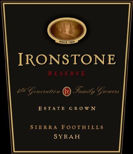 2010 Ironstone Reserve, Sierra Foothills, Estate Grown, Syrah 750 mL