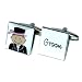 Ring Bearer Pink Smile Cufflinks with Free Gift Box - Ringbearer Wedding Gift (Pic shows Groom design)