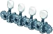 Ping 4+4 Plank, White, Mandolin Machine Heads