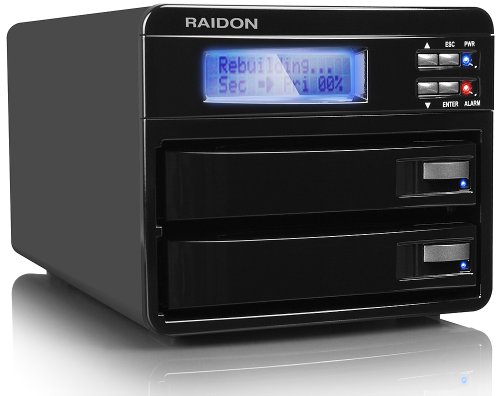 RAIDON GR3630-2S-WBS2 Laufwerksgeh&auml;use (8,8 cm (3,5 Zoll, SATA, USB 2.0) schwarz