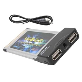 Sabrent SBT-P2D USB 2.0 CardBus 2-Port Hi-Speed PCMCIA Card Adapter