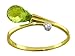 14k Solid Gold Ring with Natural Peridot and title=