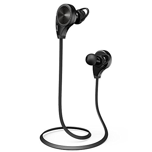 Ecandy Wireless Bluetooth Headphones with Mic for Running, Stereo Earbuds Headset Earphones for Apple Watch,iPhone 6s,6 Plus,5s,Mini Air 2,Samsung Galaxy S6 S5 S4,HTC,Android Smart Phones ,Tablets-Black