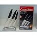 Zhuhai Premium Ceramic Knife Set Includes 3" Paring Knife, 5 1/2" Chef's Knife, 5" Utility Knife and Block Cook like a Pro!