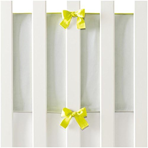 Serena &amp; Lily Banded Linen Bumper - Aqua/Citron