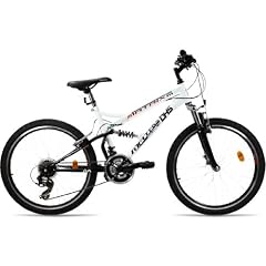 MOUNTAINBIKE 24 ZOLL MATRIX VOLLGEFEDERT 18 GANG SHIMANO KINDERFAHRRAD FARBE: RACING - WEISS