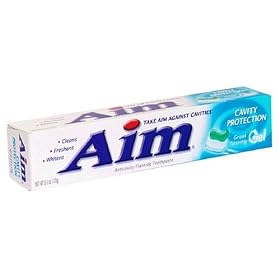 Aim Cavity Protection Anticavity Fluoride Toothpaste, Ultra Mint Gel 6 oz (170 g)