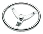 Vision Stainless Steel Steering Wheel with Finger Grips 15.5" diameter