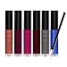 Spdoo 6 Pcs Waterproof Matte Liquid Lip Gloss Lipstick + Lip Brushes