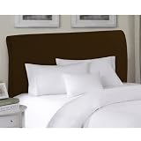EE Headboard Roll Top Queen Headboard Slipcover CRAVE Brown