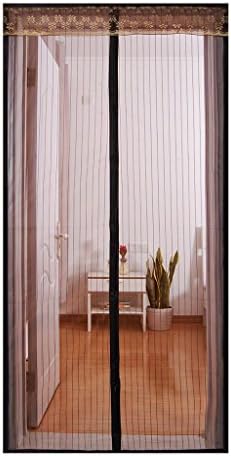 MOOCO Magnetic Screen Door ,Full Frame Velcro,Instant Bug Mesh,Close Automatically Tightly Hands Free Fits Doors Up To 36" x 82" MAX (Coffee)