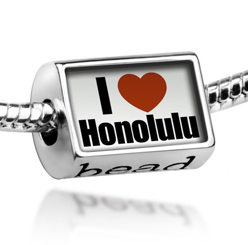 Beads "I Love Honolulu region: "of Hawaii, United States" - Pandora Charm & Bracelet Compatible