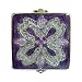 Purple Elegant Square Bejeweled Compact Mirror