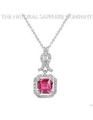 1.88ct. Natural Pink Sapphire with 40 pave diamonds 0.36ct. total.