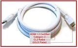 PTC Premium GOLD Series HDMI 1.3a Category 2 Certified CL2 Rated Cable (24AWG), Netted Jacket - 6ft - WHITE