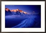Grossglockner Rising Above Pasterze Glacier, Hohe Tauren National Park, Salzburg Province, Austria Framed Photographic Poster Print by Gareth McCormack, 29x21