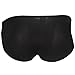 TIAOBU US Men's Long Bulge Pouch Bikini Brief M Black