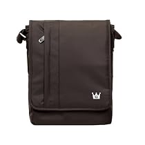 HP Pavilion TX Series 12.1 Inch Laptop CaseCrown Vertical Multi Pocket Messenger Bag - Chocolate Brown