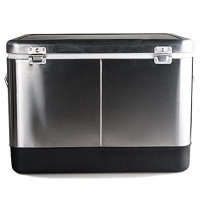 HIO Stainless Steel Chest Cooler With Durable, Rust-proof Steel Latch and Hardware , 54 quart