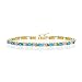 SPARKLING GENUINE BLUE TOPAZ & DIAMOND 14K GOLD BRACELET