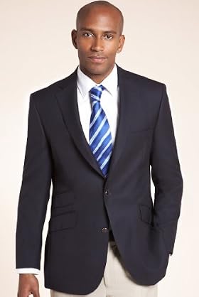 Luxury Sartorial British Pure New Wool 2 Button Blazer