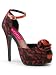 Red Satin Peep Toe Pump With Lace Overlay - 11