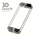 D&P [3D Original curve fit series] iPhone 6S Plus / iPhone 6 Plus full coverage tempered glass screen protector+backside screen protector, pure glass 3D curve polishing technology [Black,1+1]