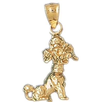 Cheap Girls Jewelry Dazzlers Solid 14k Gold Poodle Dog Charm Pendant Available in three colors from jewelsberry (weights: 2.4 grams only) For Sale