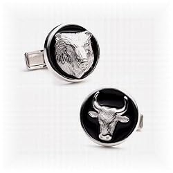Enamel Bear and Bull Cufflinks