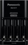 Panasonic BQ-CC17KSBA eneloop Advanced Individual Battery Charger with 4 LED Charge Indicator Lights, Black