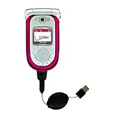 Retractable USB Cable for the Samsung SCH-A950 with Power Hot Sync and Charge capabilities - Gomadic Brand w/ TipExchange Technology