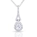 1/3ctw Pear & Round Brilliant-Cut Diamond Pendant in 14kt White Gold