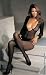 Leg Avenue Women's Deep V Front Long Sleeved Fishnet Bodystocking