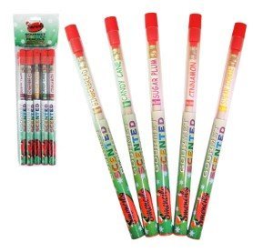 International Arrivals Holiday Smencils, Assorted Scents, 5-Count (140-24)
