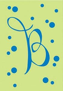 Monogram Polka Dot Regular Size Flag - B