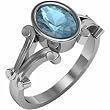 14K White Gold Aquamarine Ring