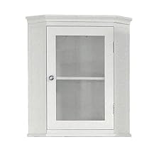 Madison Avenue Corner Wall Cabinet - White