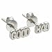 Sterling Silver Letter Small Word Mini Kid 'Good' and 'Bad' Stud Earrings
