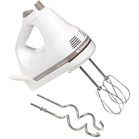 KitchenAid KHM5DH 5-Speed Ultra Power Hand Mixer, White
